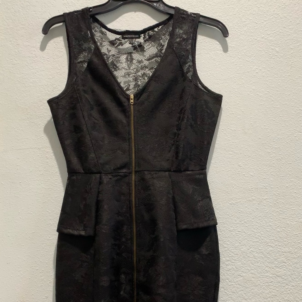 Warehouse lace mini dress.